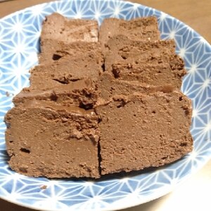 板チョコ一枚でヘルシー豆腐のガトーショコラ★